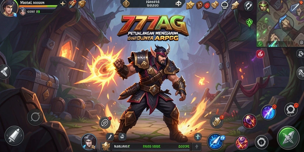 Screenshot gameplay 777AG menampilkan aksi seru dalam pertarungan ARPG.