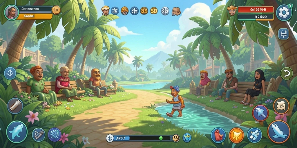 Tampilan utama gameplay API77 yang penuh warna dan menarik.