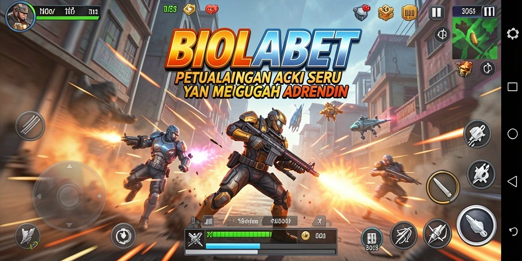 Tangkapan layar utama <strong>BIOLABET</strong> menampilkan aksi penuh intensitas dan grafis yang menawan.