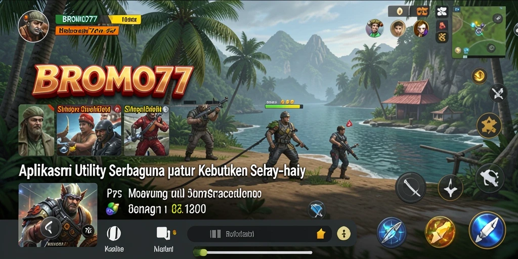 Tampilan antarmuka BROMO77 yang bersih dan modern.