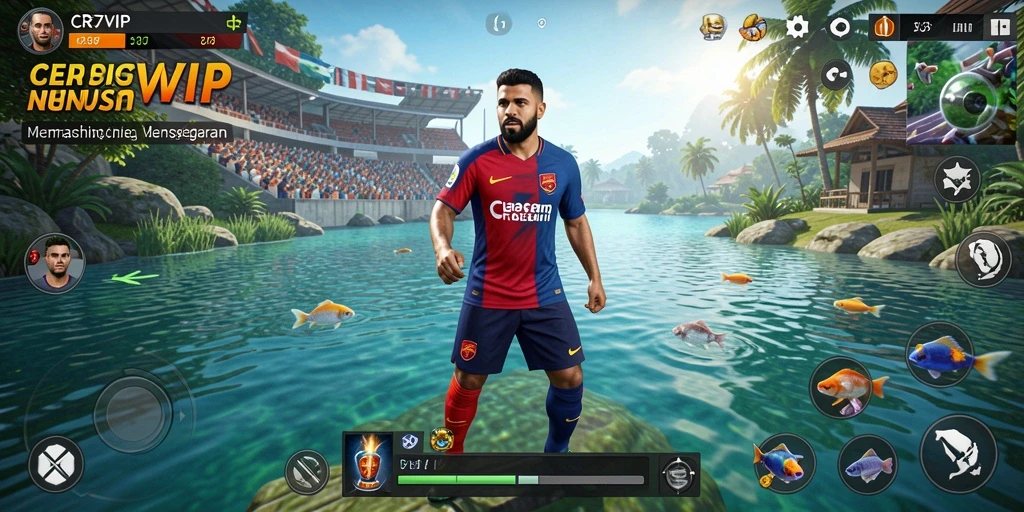 Gameplay seru CR7VIP dengan aksi memancing yang mendebarkan.