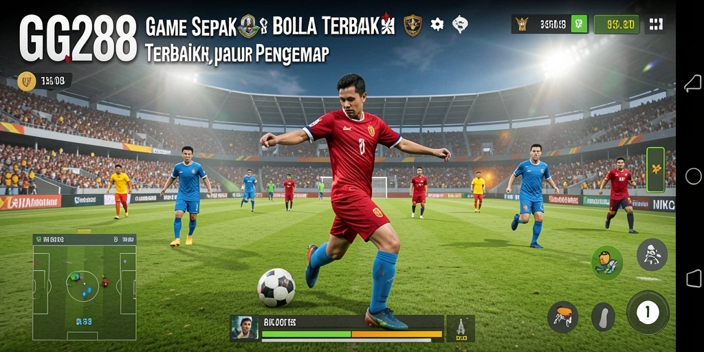 Screenshot gameplay GG288 menampilkan serunya pertandingan sepak bola.
