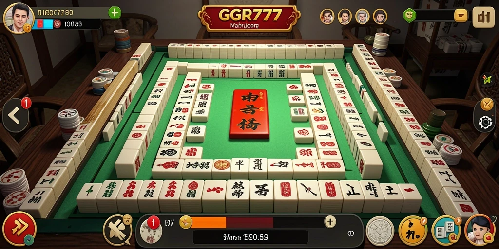 Tampilan gameplay GGR777 dengan desain Mahjong yang menarik.