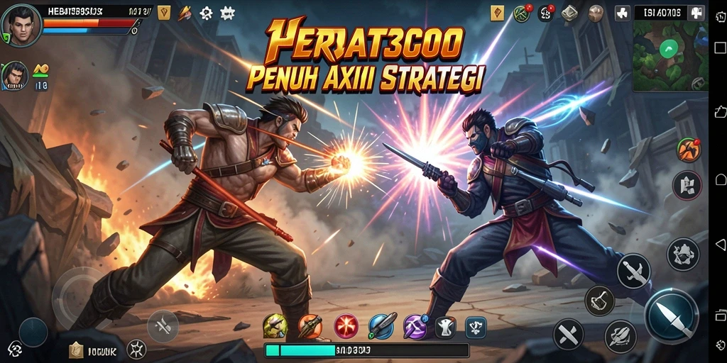 Screenshot gameplay HEBAT303 yang menunjukkan pertarungan aksi hebat.