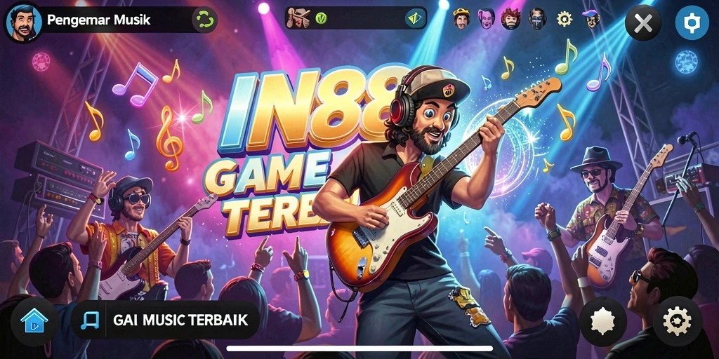Tampilan gameplay IN88 yang seru dengan irama musik yang menggugah semangat.