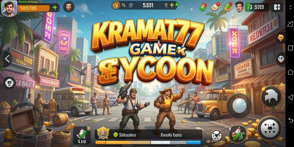 Screenshot gameplay KRAMAT77 menunjukkan kebangkitan bisnis yang menantang.
