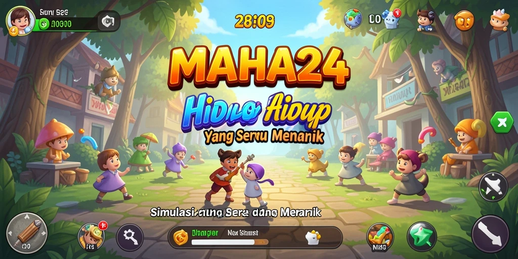 Tampilan gameplay menarik dari MAHA24 dengan banyak opsi interaksi.
