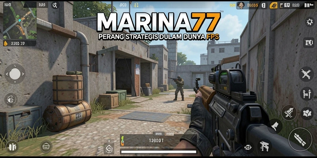 Tampilan gameplay seru dalam <strong>MARINA77</strong> dengan aksi tembak-menembak yang intens.