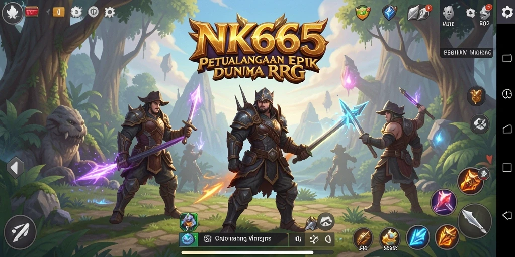 Tampilan aksi seru dari gameplay RPG di NK666.