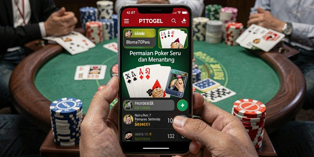 Gameplay seru di PTTOGEL yang menunjukkan strategi poker.