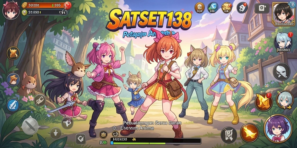 Tampilan gameplay seru dengan karakter Anime yang menarik.