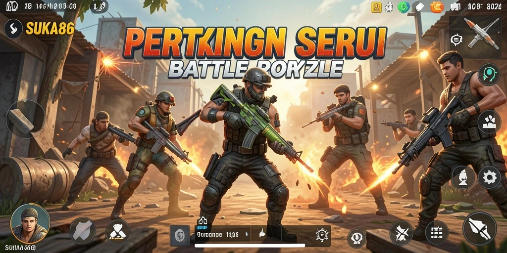 Tampilan gameplay seru di arena Battle Royale.