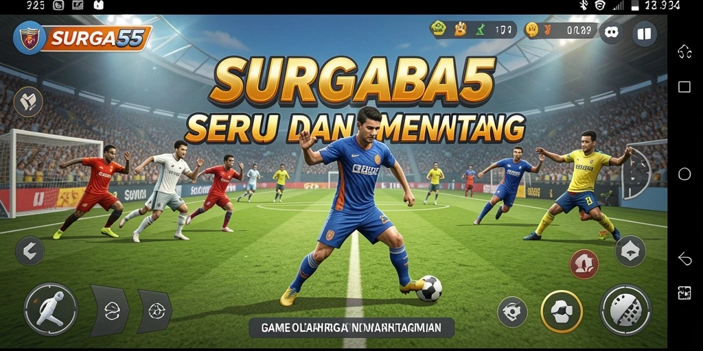 Gameplay SURGA55 menunjukkan aksi olahraga yang mendebarkan dan grafis yang menawan.