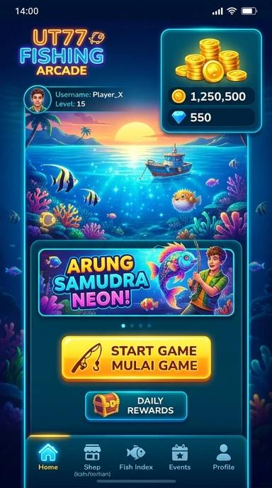 Screenshot antarmuka ut77 yang intuitif dan mudah digunakan.